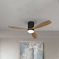 ventilatore da soffitto led siroco cc silenzioso marrone cct dimmerabile