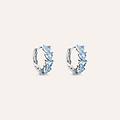 orecchini a cerchio silver rainbow argento rodiato cubic zirconia collezione silver rainbow bianco