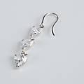 orecchini pendenti claire oro bianco cubic zirconia collezione claire oro bianco