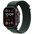 watch ultra 2 gps + cellular 49mm cassa titanio nero con dark green alpine loop small