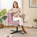sedia da scrivania con gambe incrociate altezza regolabile poltrona imbottita per ufficio con