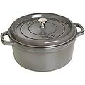 casseruola tonda in ghisa per induzione colore grigio con maniglie e coperchio diam. 26cm