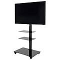 trolley65n mobile porta tv 37-65 metallo vetro