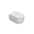 vaso sospeso senza brida in ceramica 53x34 cm globo mode mes02bi bianco ceramica standard