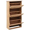 - panca con scarpiera 55x20x104 cm in legno massello di noce