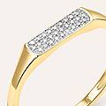 anello chevalier claire oro giallo cubic zirconia collezione claire misura 54 oro giallo