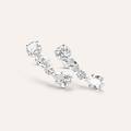 orecchini pendenti claire oro bianco cubic zirconia collezione claire oro bianco