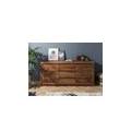 credenza in legno di quercia selvatica / cerro 185x43x80 oliato marrone montreux #355