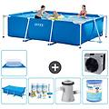- piscina fuori terra rettangolo 300x200x75 cm blu include accessori coordinati a169
