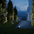 faro da esterno con sensore di movimento spot garden in alluminio antracite gu10 7. 9w