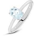 anello solitario acquamarina oro bianco acquamarina collezione acquamarina misura 55 oro bianco