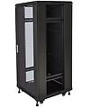 armadio rack per reti 19'' 22u 1166x600x600 colore nero porta vetro disassemblato