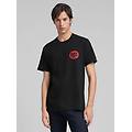 t-shirt in jersey con stampa sul petto