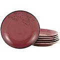 collezione natura piatto da dessert 6 pezzi 21x3 cm (&oslash;xh) rosso rotonda 6 pz. / pacco