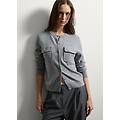 - cardigan grigio in lana e cashmere con tasche donna grigio melange taglia s