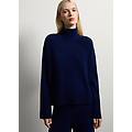 - maglione in puro lana blu over fit donna blu avio taglia s