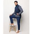 pantalone lungo da uomo cotton linen / blu notte / xl blu notte