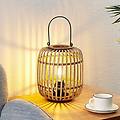 lampada da tavolo canyana naturale rattan altezza 27 cm