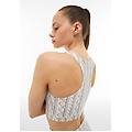 reggiseno sportivo con stampa fotografica effetto tricot tricot printed allover gray donna extra