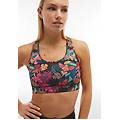 reggiseno sportivo a sostegno medio stampa tropicale tropical allover donna extra small