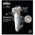 epilatore elettrico silk-&eacute;pil flex 3d 9 9-011 bianco / oro