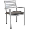 Milani Home Dexter Poltrona Da Giardino In Alluminio Impilabile Completa Di Cusc