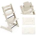kit tripp trapp con cuscino omaggio e baby set 2 vanilla white wheat cream