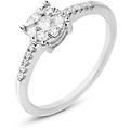 anello solitario petali oro bianco diamante collezione petali misura 53 oro bianco