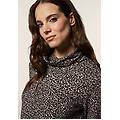 felpa donna in viscosa stampa leopardata con collo alto allover leopard multicolor donna small