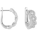 orecchini a cerchio silver shine argento rodiato cubic zirconia collezione silver shine bianco