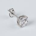 mono orecchino lobo punto luce l'homme or oro bianco cubic zirconia collezione l'homme or oro
