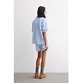 pigiama corto in cotone e modal chambray ni donna blu taglia s