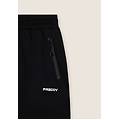 pantaloni a carota in interlock con zip laterali jet black uomo large
