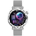 - orologio connesso di cristallo con chiamate a quadrante in strass e tracker della salute