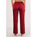 pantalone lungo in seta donna rosso taglia l