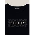 t-shirt in jersey leggero con grafica floreale nero donna large