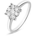 anello solitario petali oro bianco diamante collezione petali misura 54 oro bianco