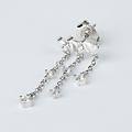 orecchini pendenti silver elegance argento rodiato cubic zirconia collezione silver elegance bianco