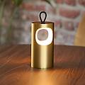lampada led da tavolo ricaricabile lunari color oro 16 cm metallo cct ip44