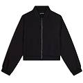 bomber in nylon navetta con zip e dettagli in costina rigata