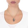 collana argento 925 con pendente donna verde carezza bgr062rs