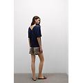 maglia manica corta kimono in elevated cotton donna blu taglia m