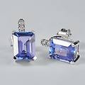 orecchini lobo jasmine oro bianco tanzanite diamante collezione jasmine oro bianco