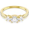 anello stilla attract taglio round bianco placcato color oro 58