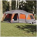 - tenda da campeggio con portico 9 persone grigio e arancione