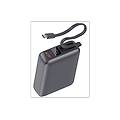 powerbank batteria portatile da 45w con cavo integrato 20. 000 mah grigio