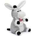 peluche puppets marionetta asino grigio e bianco