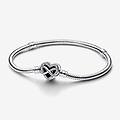 bracciale con chiusura cuore infinito pietre luminose 592645c01