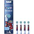 oral-b pro kids testine spazzolino elettrico 4pz eb10s spiderman