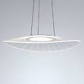 Fabas Lampada A Sospensione Led Vela Bianca Oval 59 Cm X 43 Cm